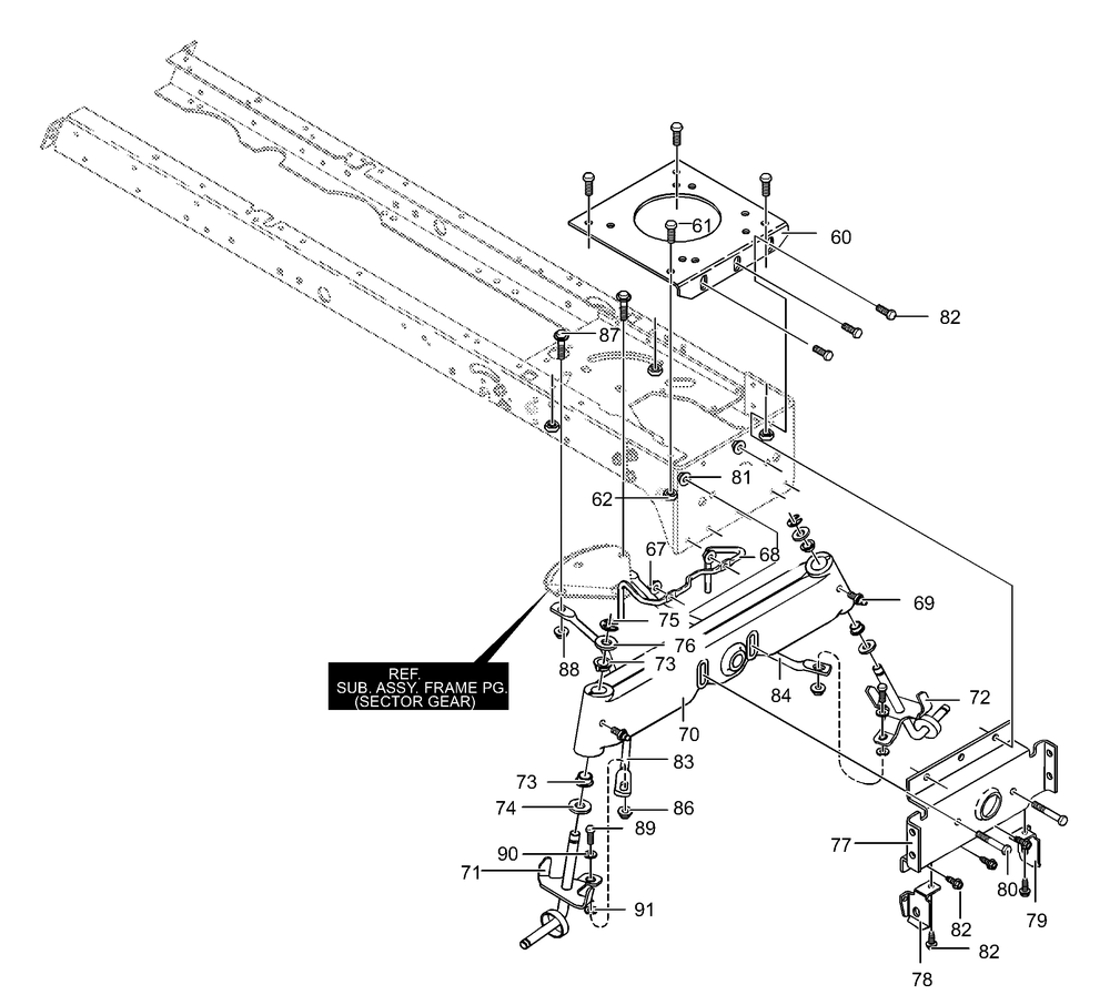 Frame Assembly (Part 2) Diagram and Parts List for 40319X51C 2001 Briggs and Stratton Lawn Tractor